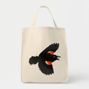 Bolsa Tote Melro Vermelho-voado de voo