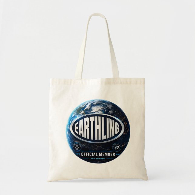 Bolsa Tote Membro Oficial da Designação Earthling (Frente)