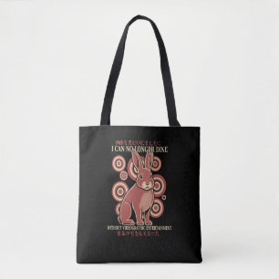 Bolsa Tote Meme Eclético de Vídeo de Jantar de Coelho Japonês