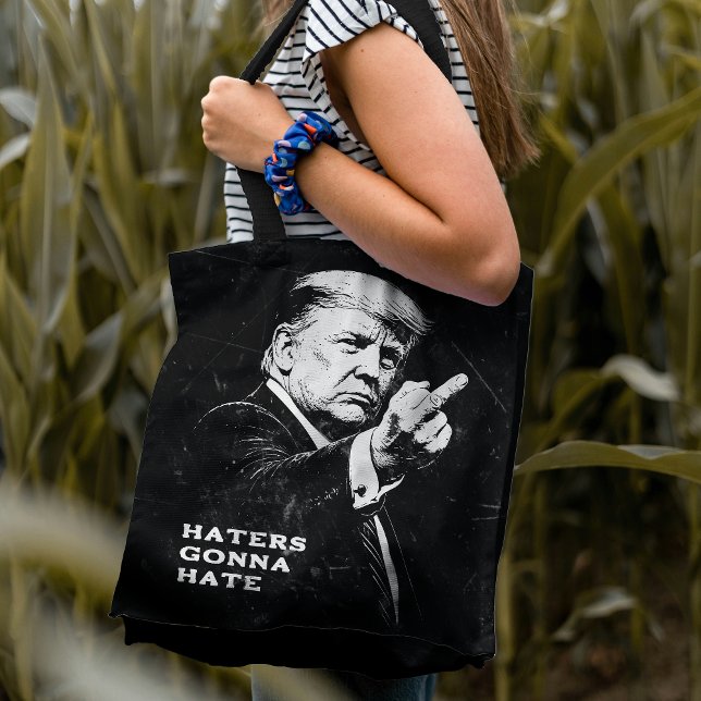 Bolsa Tote Meme Engraçado Trump Dedo do Meio 2026 (Criador carregado)