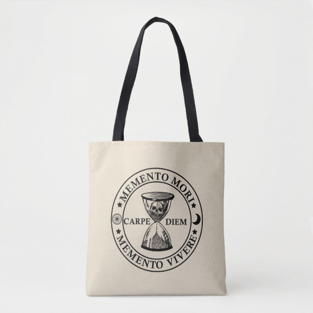 Bolsa Tote Memento mori memento vivere (Frente)