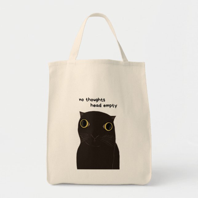 Bolsa Tote Memória de Gato Negro Engraçado (Frente)