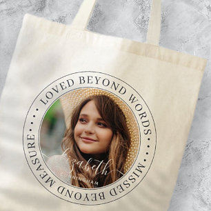 Bolsa Tote Memorial Amava Além Das Palavras Foto Chic Elegan