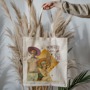 Bolsa Tote Memórias de Verão na Sacola dos Totes na Praia