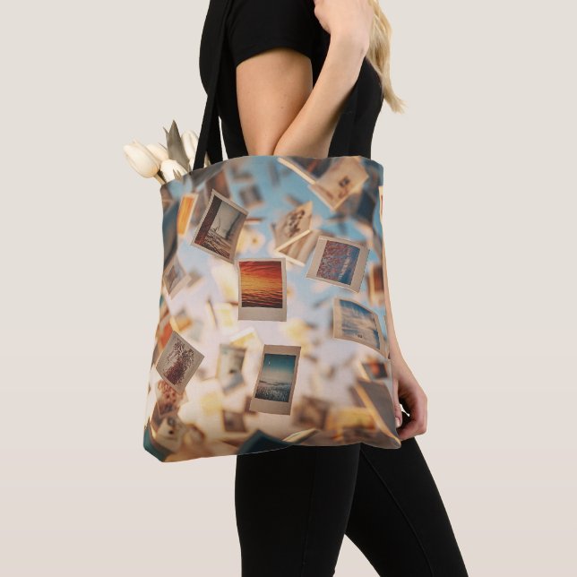 Bolsa Tote Memórias Flutuantes de Polaroid (Close Up)