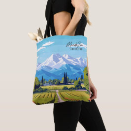 Bolsa Tote Mendoza Argentina Vintage Art Viagem
