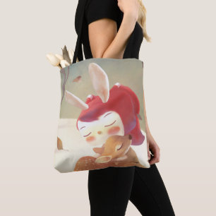 Bolsa Tote Menina Abraçando Veado