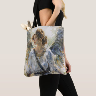 Bolsa Tote Menina Anjo Aquarela