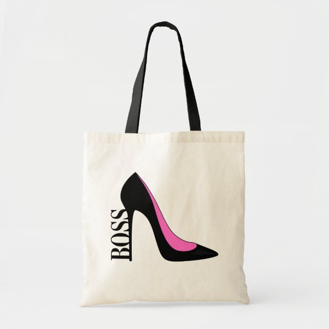 Bolsa Tote Menina Chefe Rosa Preto (Frente)