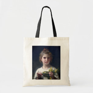 Bolsa Tote Menina com Mimosa, Bouguereau