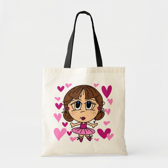 Bolsa Tote Menina da bailarina (Frente)