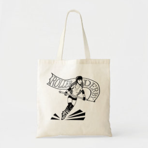 Bolsa Tote Menina da bandeira de Derby do rolo