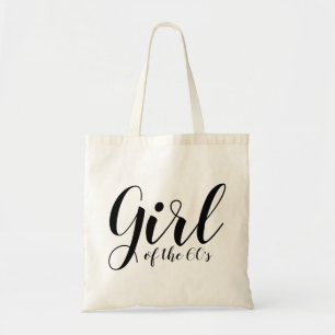 Bolsa Tote Menina da Tipografia Elegante dos anos 60