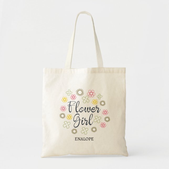 Bolsa Tote Menina das Flores (Frente)