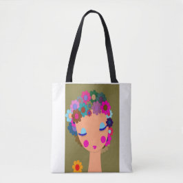 Bolsa Tote menina das flores