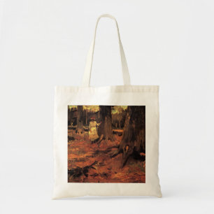 Bolsa Tote Menina de Branco no Bosque por Vincent van Gogh