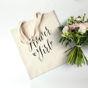 Bolsa Tote Menina de Flor de Festas de casamento Coração Mode