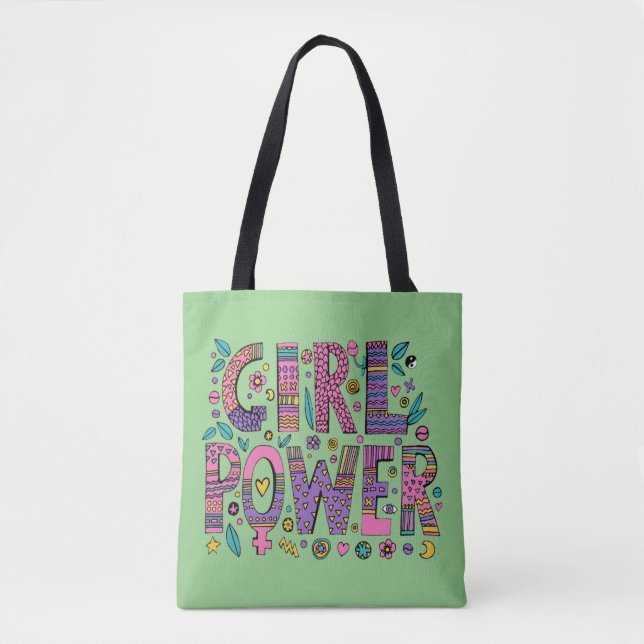 Bolsa Tote Menina de mulheres bonitas (Frente)