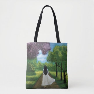 Bolsa Tote Menina de Vestido Branco