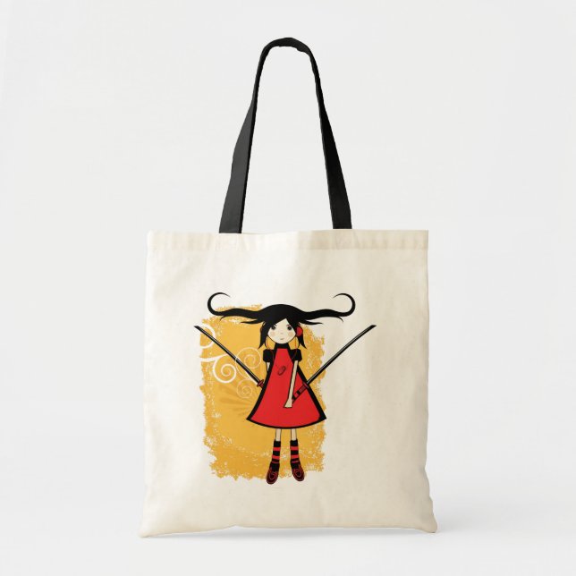 Bolsa Tote Menina do samurai (Frente)