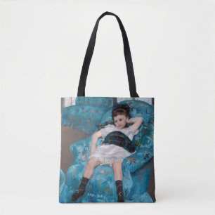 Bolsa Tote Menina em uma Poltrona Azul, Cassatt