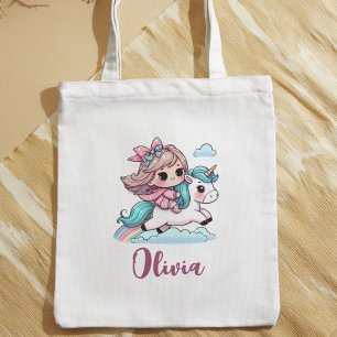 Bolsa Tote Menina Fofa em Unicórnio