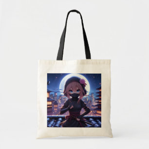 Bolsa Tote Menina guerreira Ninja bonita