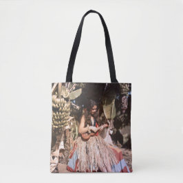 Bolsa Tote Menina havaiana de Wahine Hula do vintage