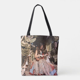 Bolsa Tote Menina havaiana de Wahine Hula do vintage