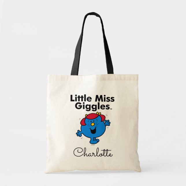 Bolsa Tote Menina | Pequena Senhorita Giggles Gosta De Rir (Frente)