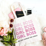 Bolsa Tote Menina Rosa Moderna Chefe Melhor Presente<br><div class="desc">Menina Rosa Moderna Chefe Melhor Presente</div>