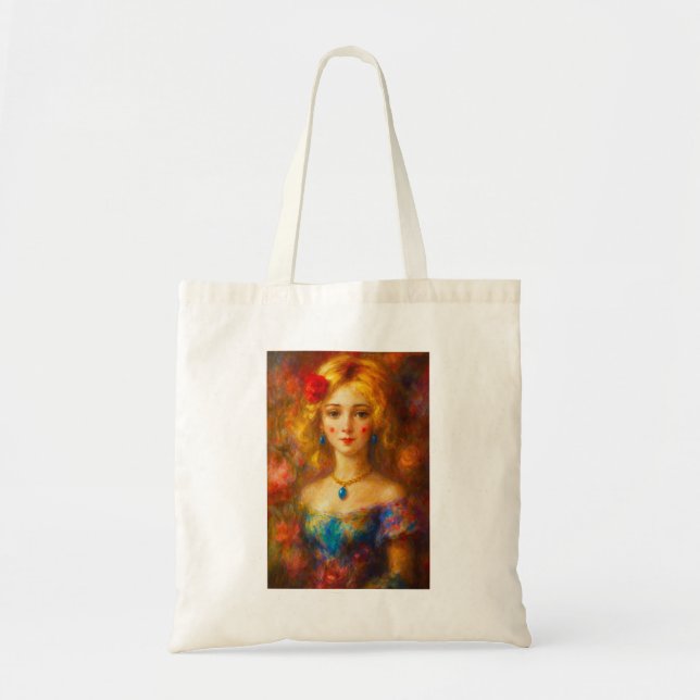 Bolsa Tote menina safira azul (Frente)