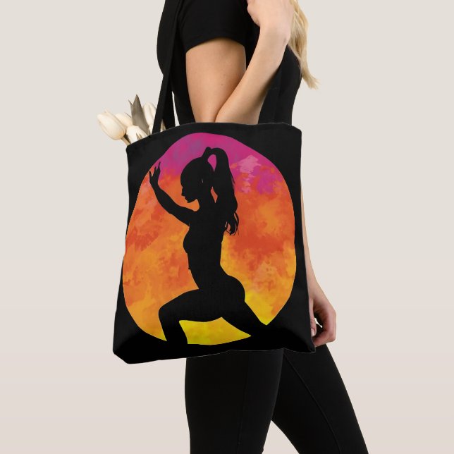 Bolsa Tote menina silhueta treino lua (Close Up)