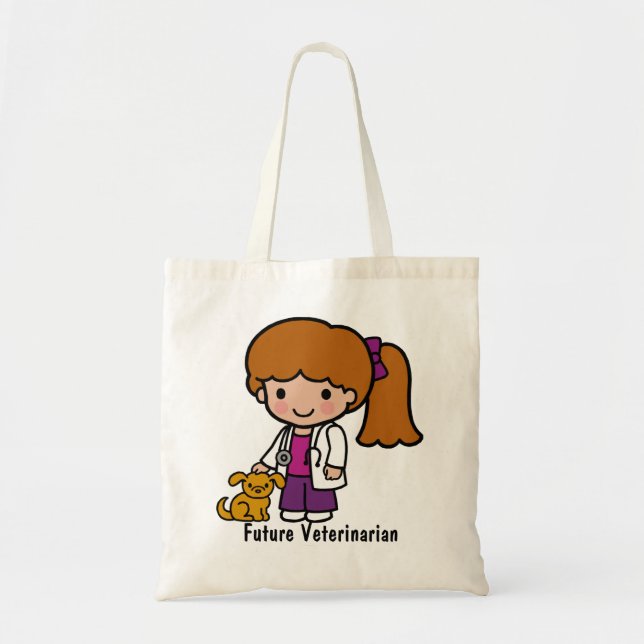 Bolsa Tote Menina Veterinária Cuja cachorra (Frente)