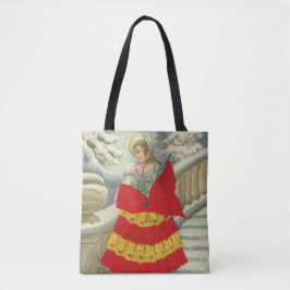 Bolsa Tote Menina Vitoriana no Inverno