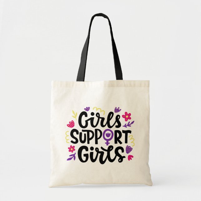 Bolsa Tote Meninas de Suporte a Meninas (Frente)
