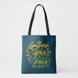 Bolsa Tote Meninas do Sul Deixam Jesus Fazer o Resto (Escuro)