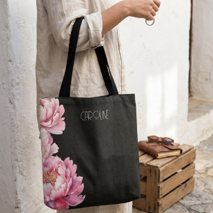 Bolsa Tote Meninas Elegantes Pintadas Floral Boho Cute