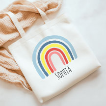 Meninas Trendy Whimsical Rainbow Cartoon Name Cria