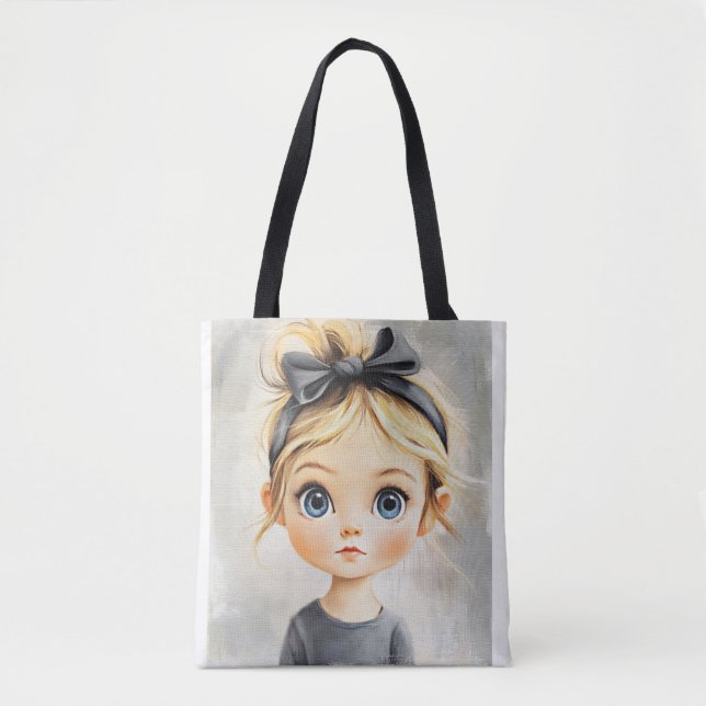 Bolsa Tote Menininha linda com olhos lindos V1 (Frente)