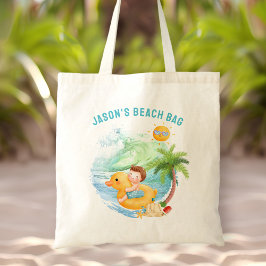Bolsa Tote Menino da Praia de Nadação Cura