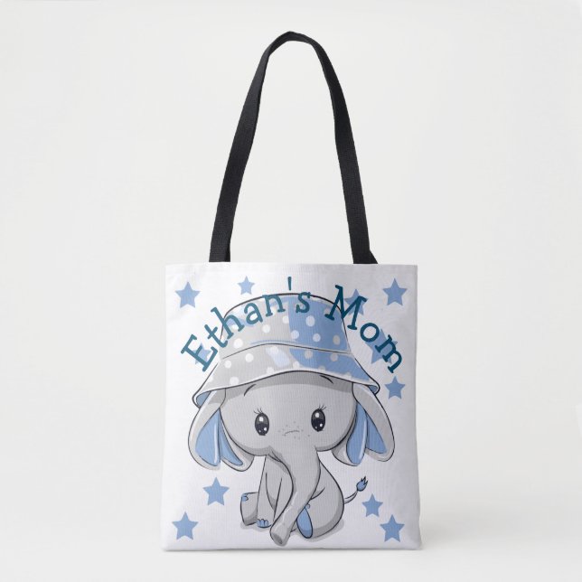 Bolsa Tote Menino Elefante Bonito (Frente)