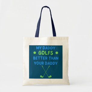 Bolsa Tote Menino Golfista Menina Meu Papai Jogava Golfe Melh