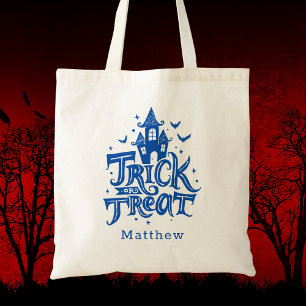 Bolsa Tote Menino moderno das crianças de Halloween pedir doc
