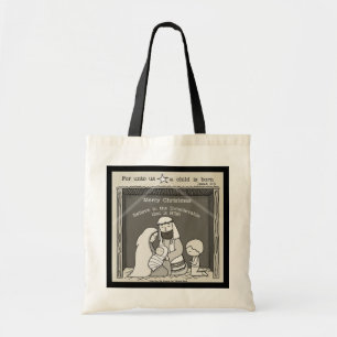 Bolsa Tote Menino no Presépio - Feliz Natal