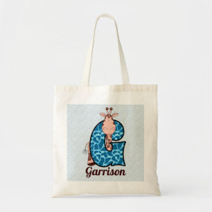 Bolsa Tote Meninos azuis e castanhos Giraffe Monograma G