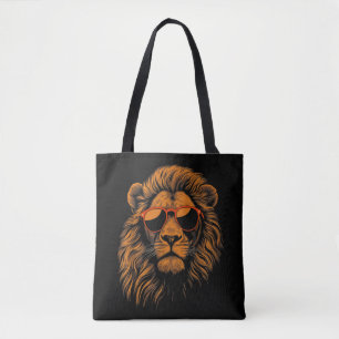 Bolsa Tote Meninos Crianças Divertido Leão Animal