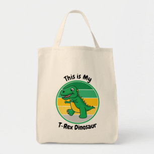 Bolsa Tote Meninos Dinossauro do Halloween Este é o meu Dinos