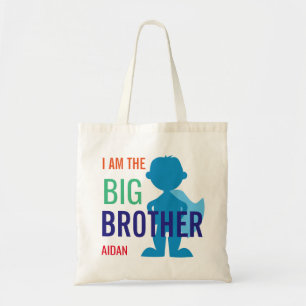 Bolsa Tote Meninos personalizados big brother da silhueta do