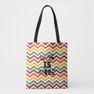 Bolsa Tote 'Menos É Mais' Listras Minimalistas Retro